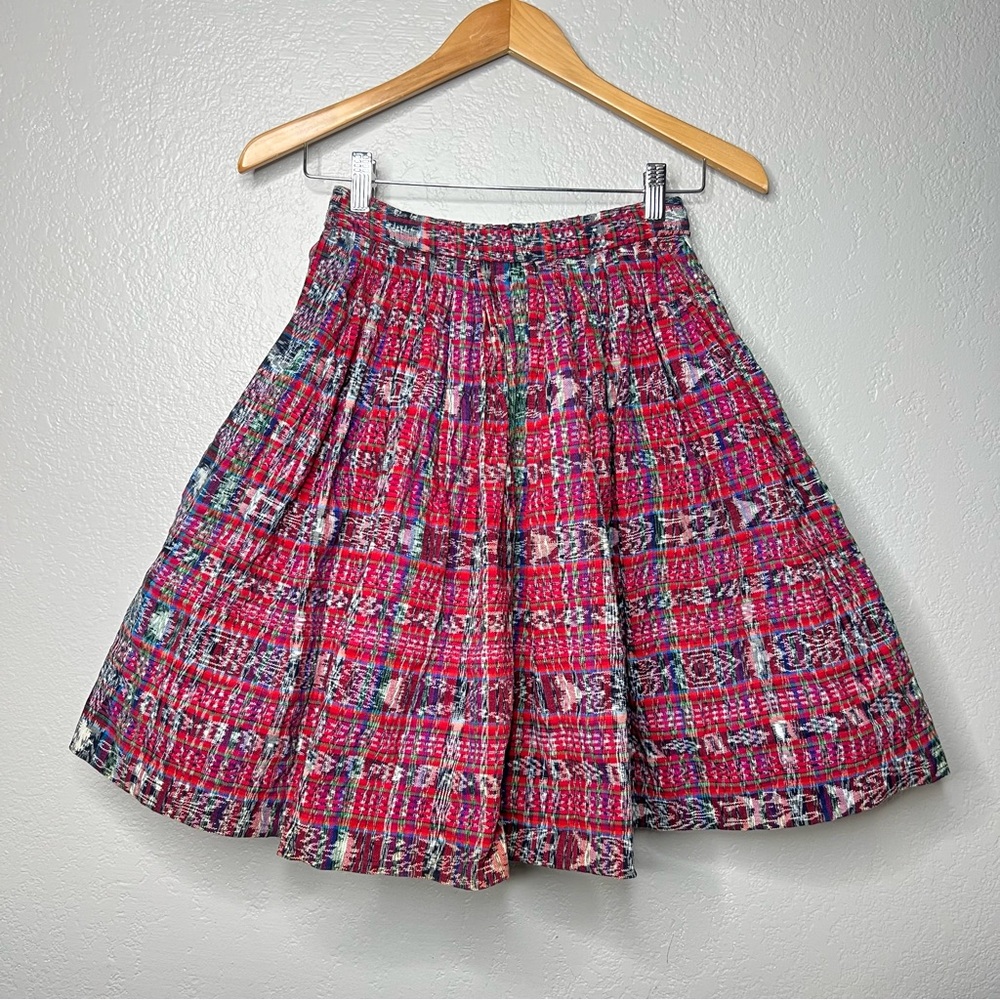 Vintage 50s Colorful Patterned Women's Skirt sz xs